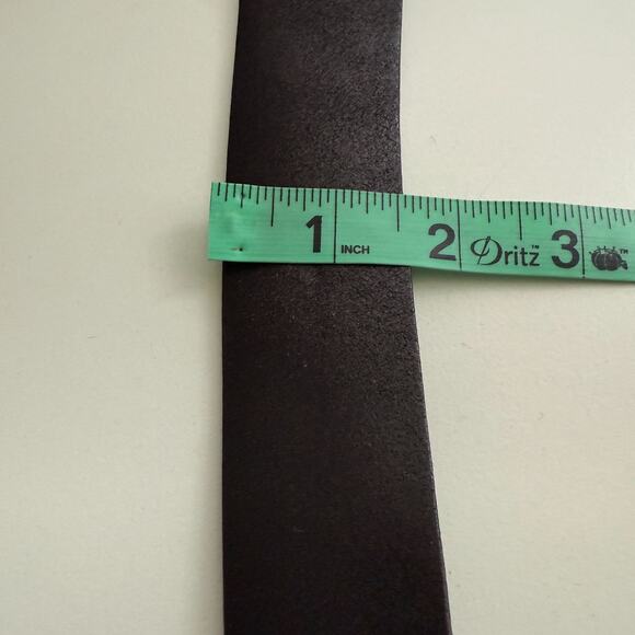 Fossil Black Leather Belt Silvertone Buckle Mens Size 40 Business Casual - Picture 11 of 12